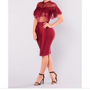 Kaye Lace Ruffle Dress